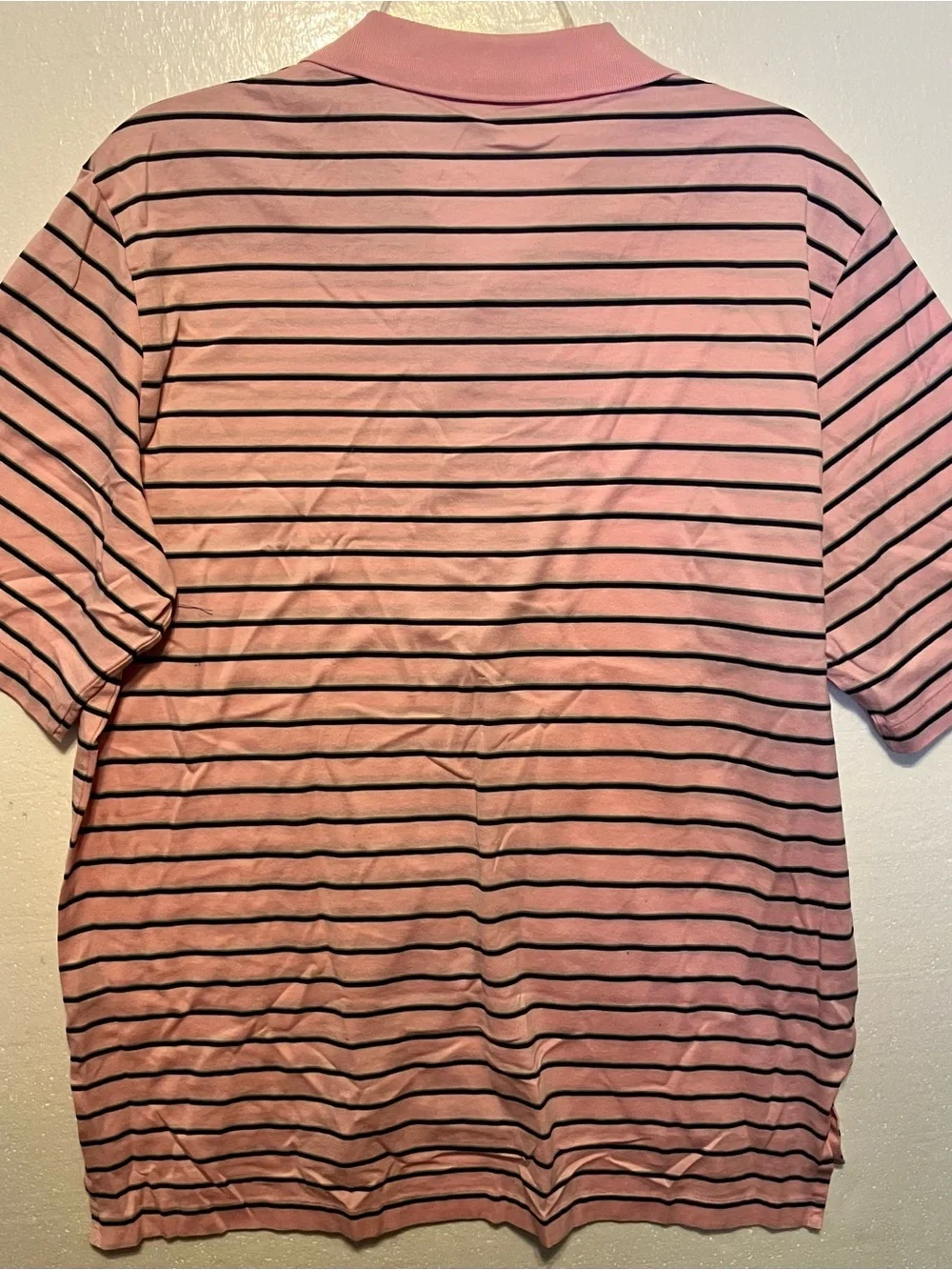 Ralph Lauren Pink Polo Golf M with Black Stripes